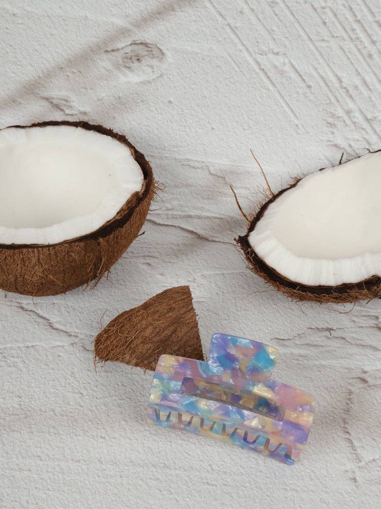 Claw Clip - Acetate Small Elongated Rectangle - Wistful