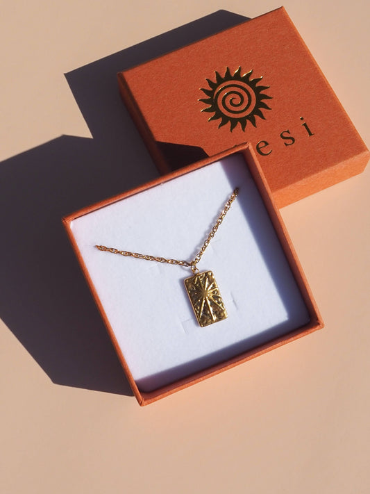 18K Gold Pressed Star Pendant Necklace