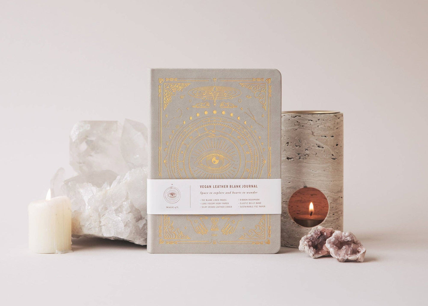 A5 Origins Vegan Leather Journal - Stone