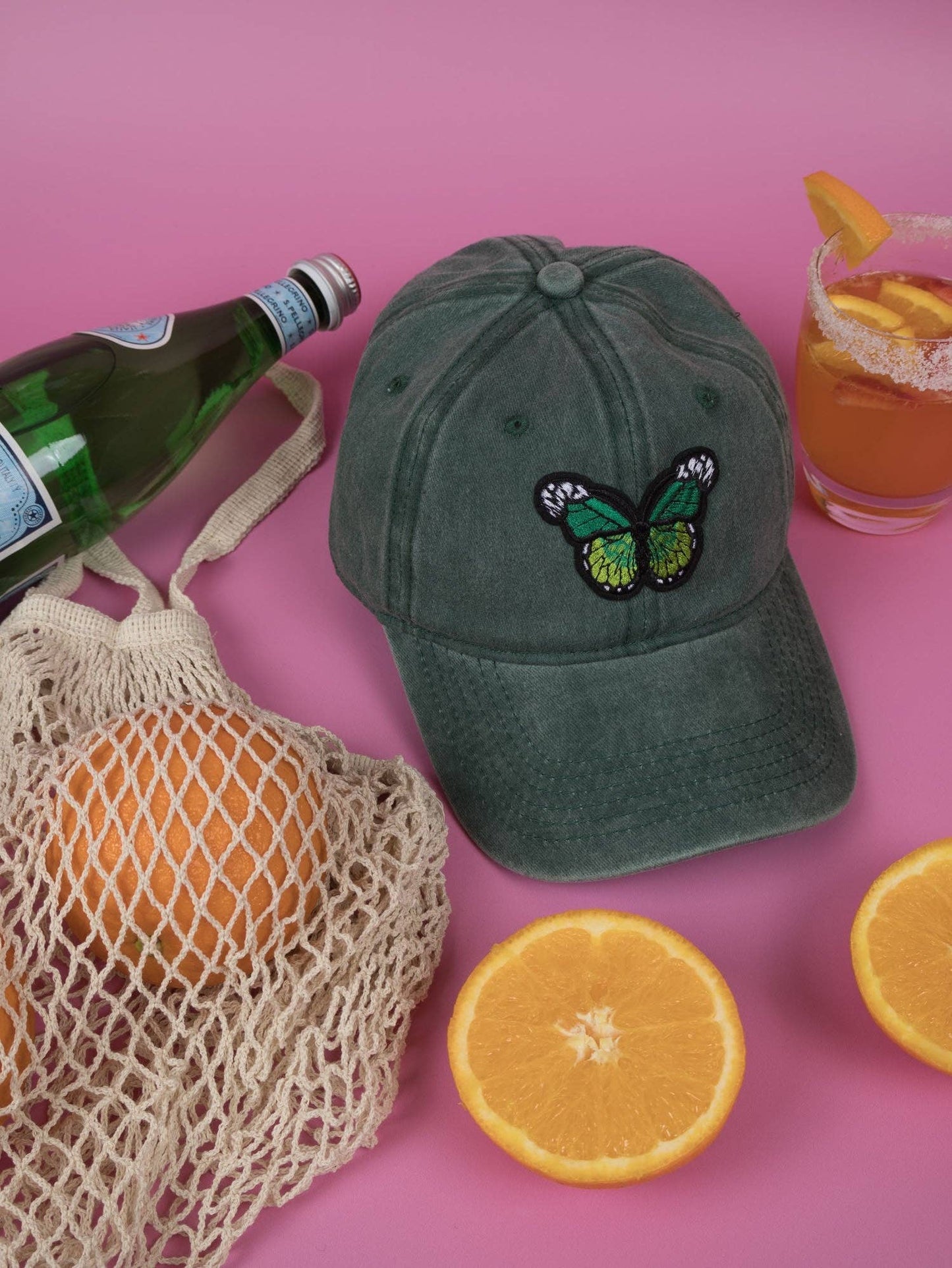 Butetrfly Cap - Washed Forrest Green