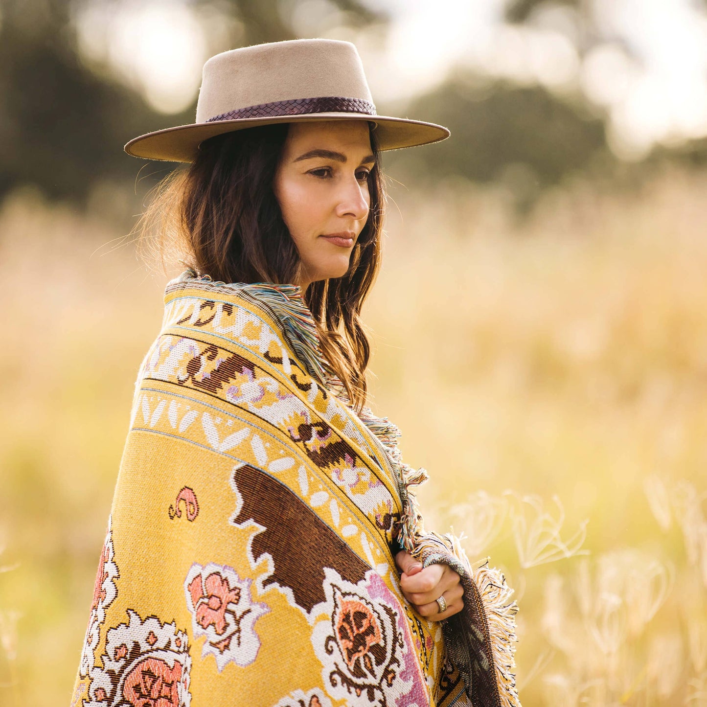 'Here Comes The Sun' Woven Picnic Rug/Throw: Regular 130x160cm