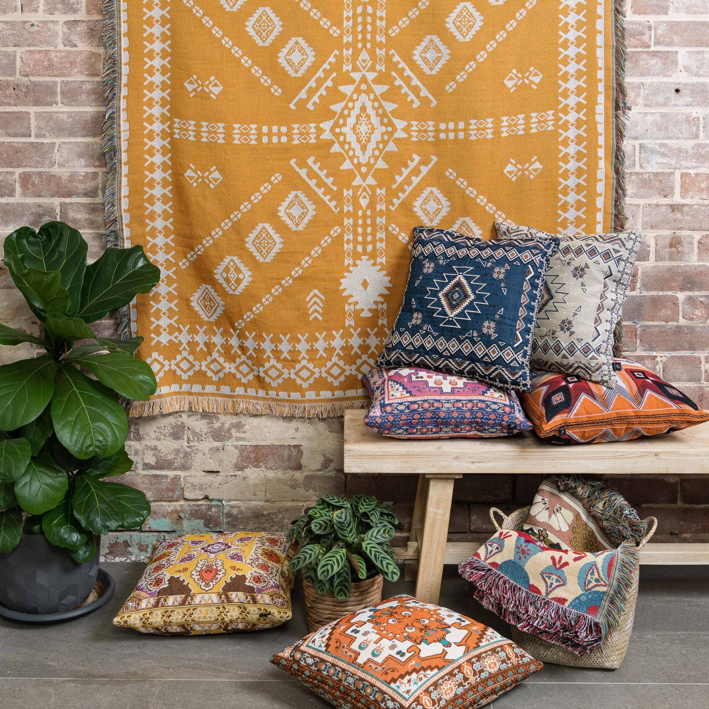 'Norwegian Wood' Woven Scatter Cushion Cover