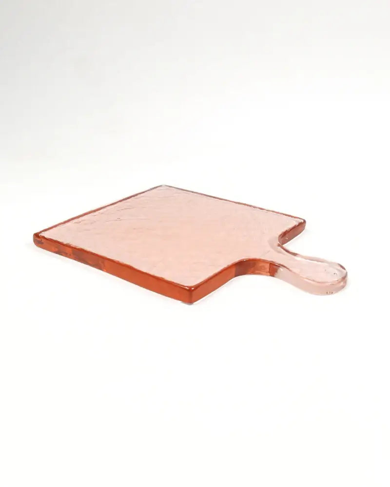 Hammered Glass Square Serving Board: Green