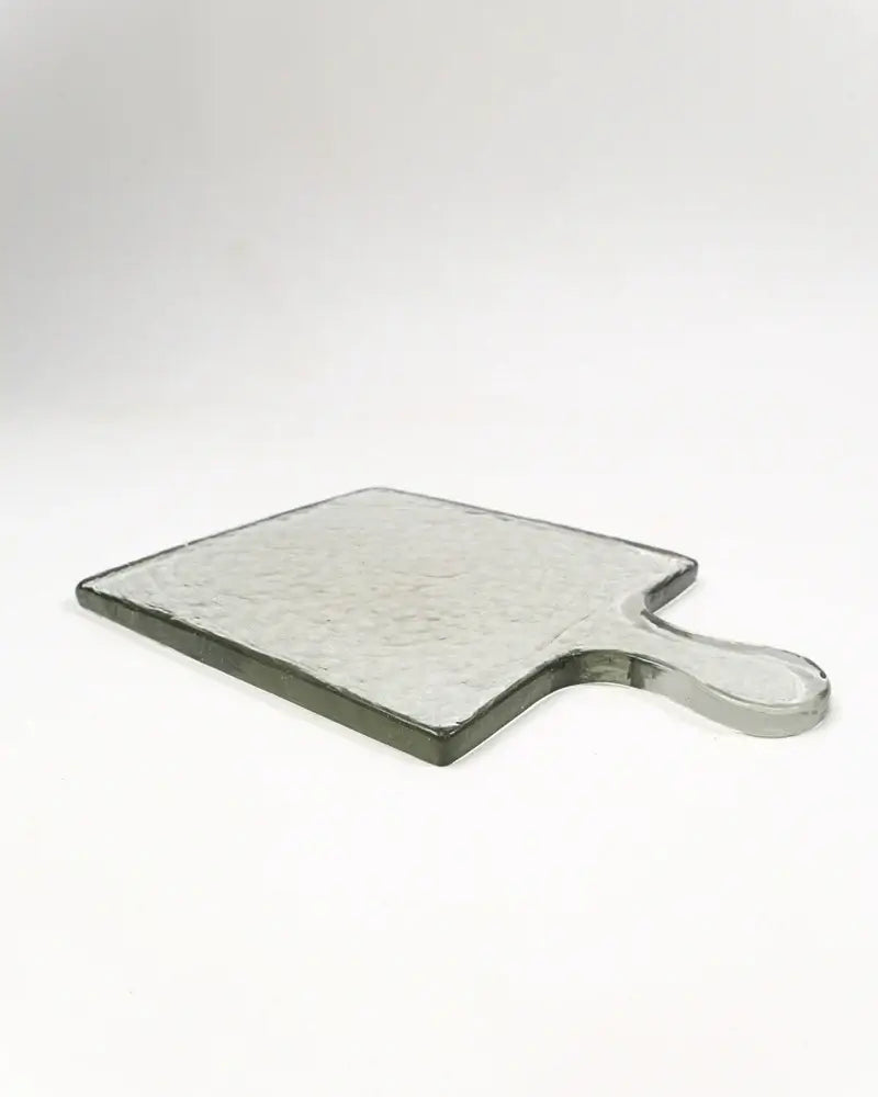 Hammered Glass Square Serving Board: Green
