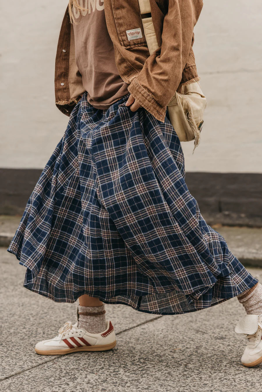 Keira Plaid Maxi Skirt