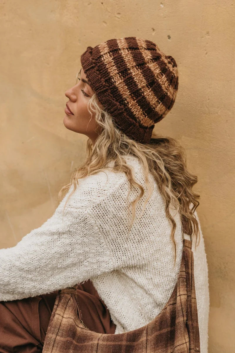 Striped Knitted Beanie | UNISEX