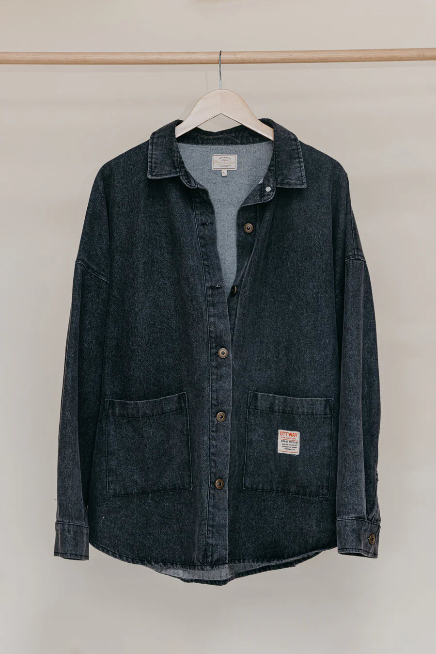 Carter Light Denim Jacket | Washed Black