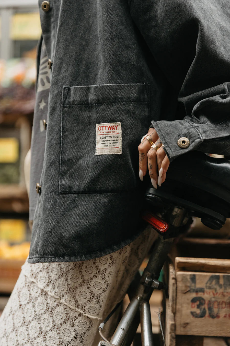 Carter Light Denim Jacket | Washed Black