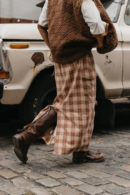 Benson - Plaid Maxi Skirt