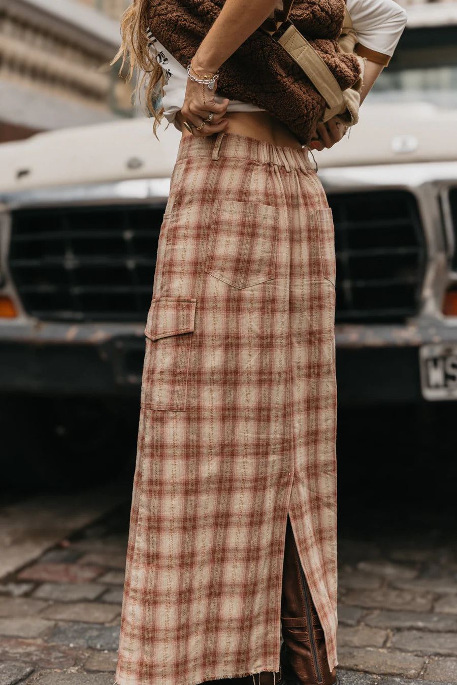 Benson - Plaid Maxi Skirt