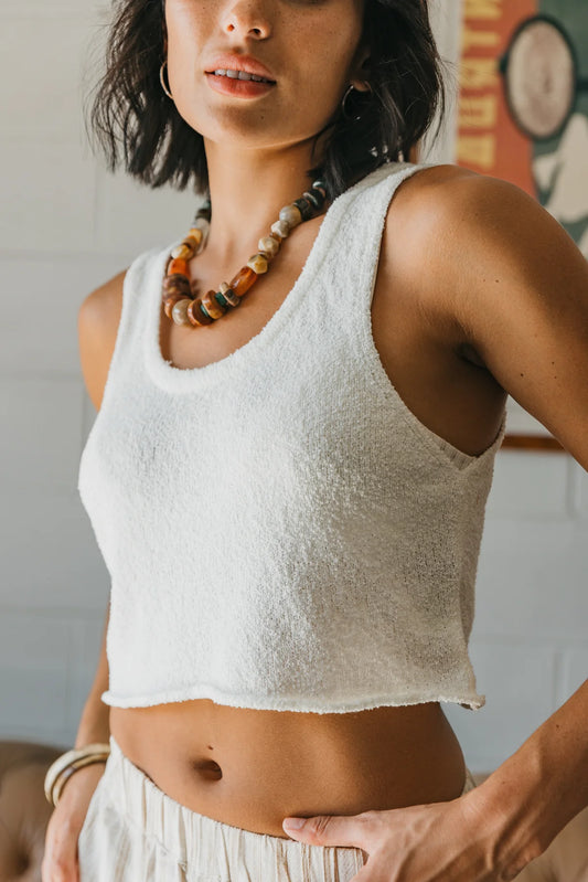 Maya Knit Tank | White