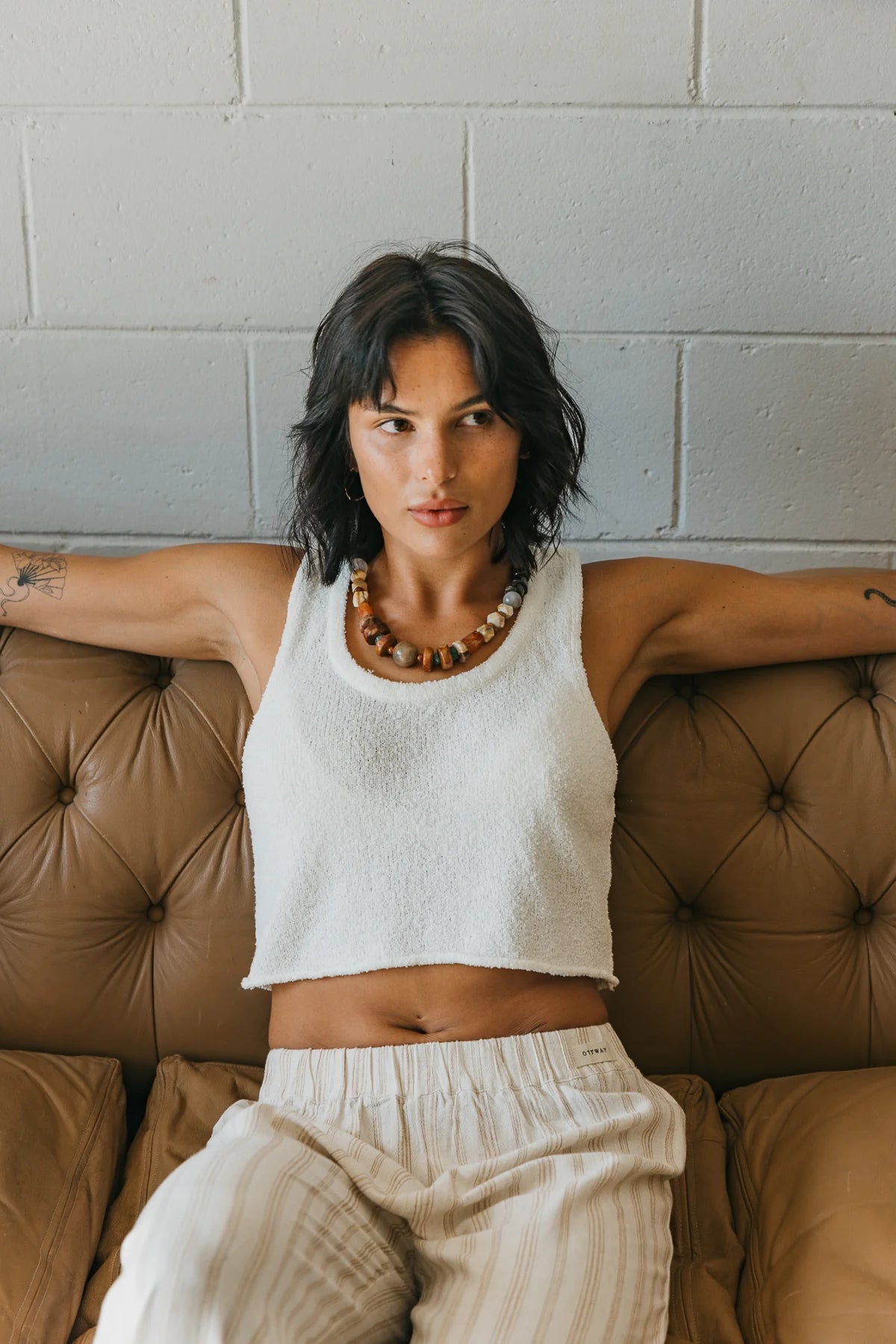 Maya Knit Tank | White