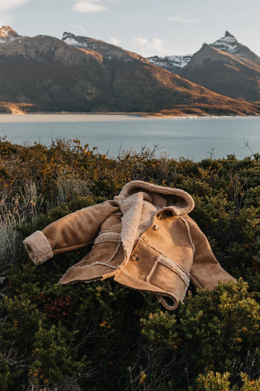 Wildway Sherpa Suede Jacket Unisex - Light Brown