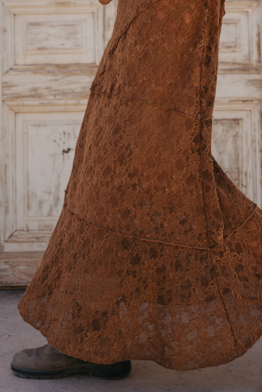 Moonlace Midi Skirt - Brown