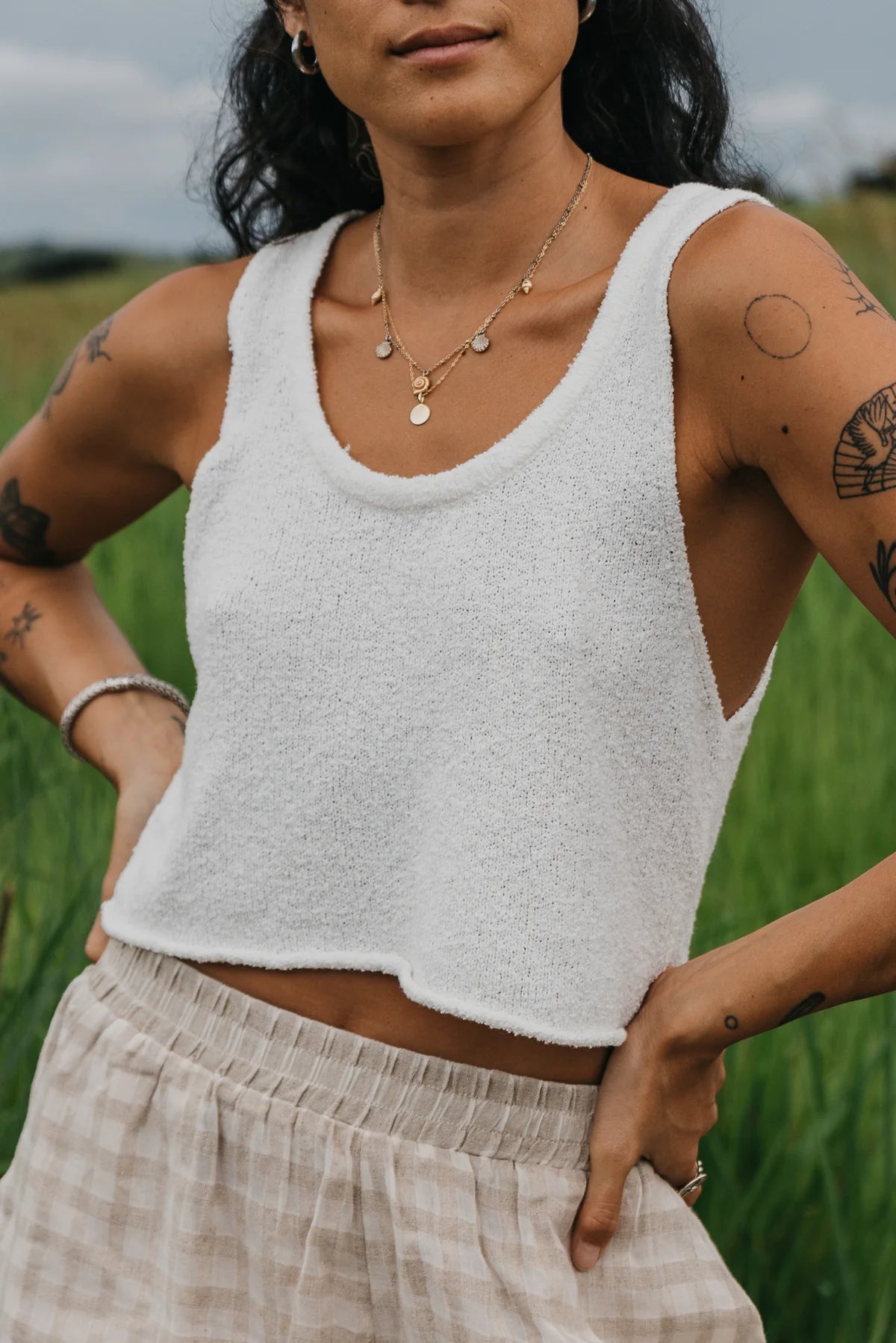 Maya Knit Tank | White