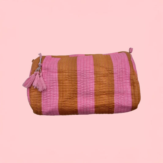 Cosmetic Bag - Ochre Stripe