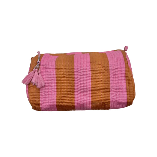 Cosmetic Bag - Ochre Stripe