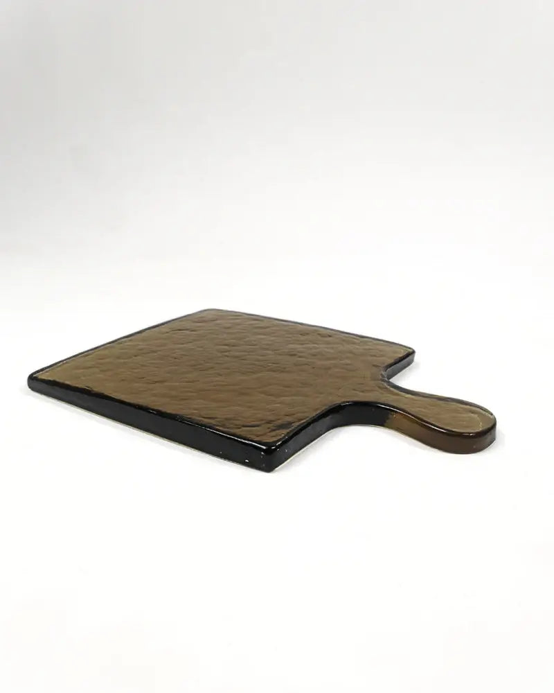 Hammered Glass Square Serving Board: Green