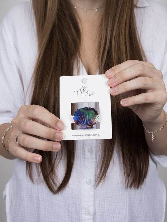 Claw Clip -- Clam Shell - Acetate - Medium - High Tide